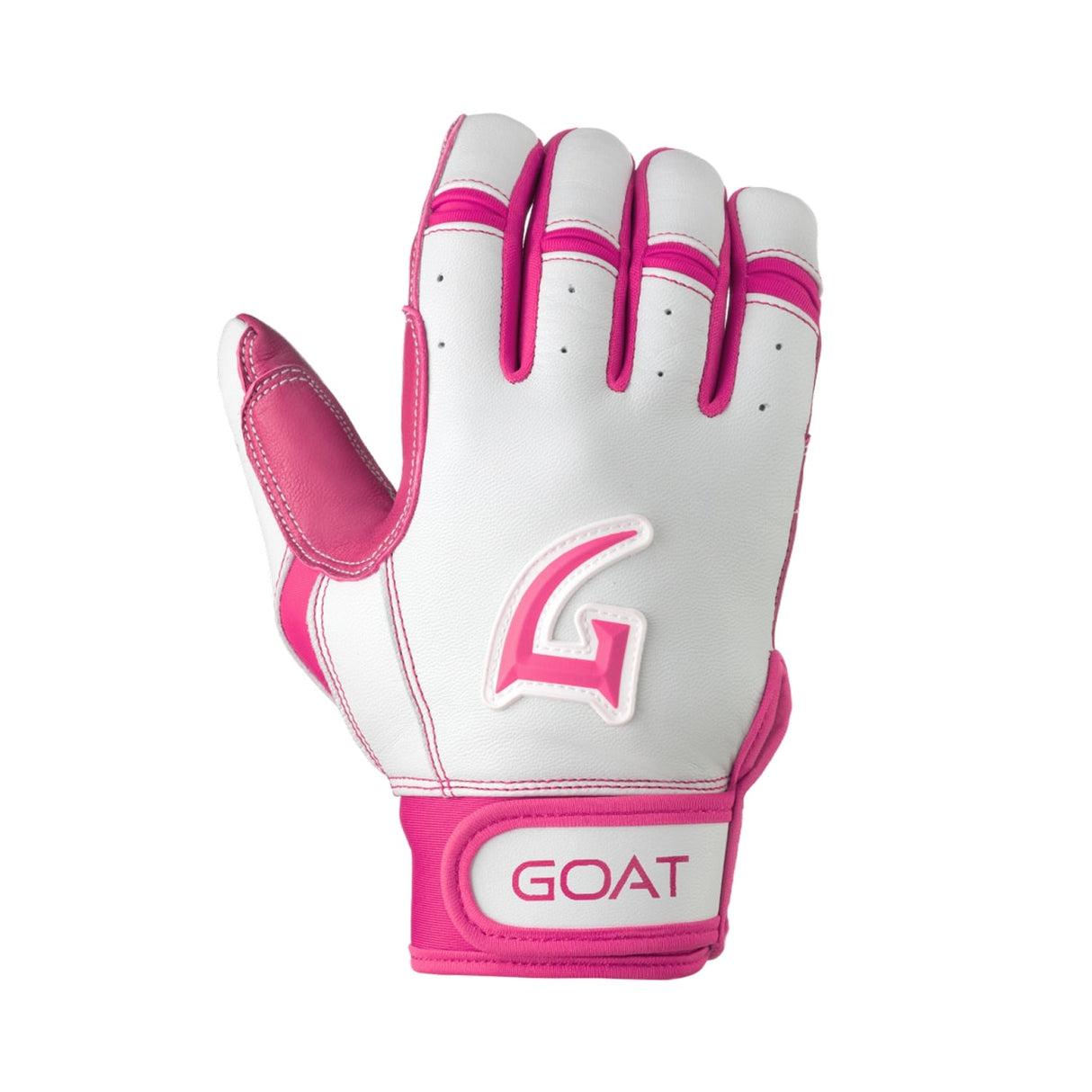 Origin Series Short Cuff White and Pink Batting Gloves