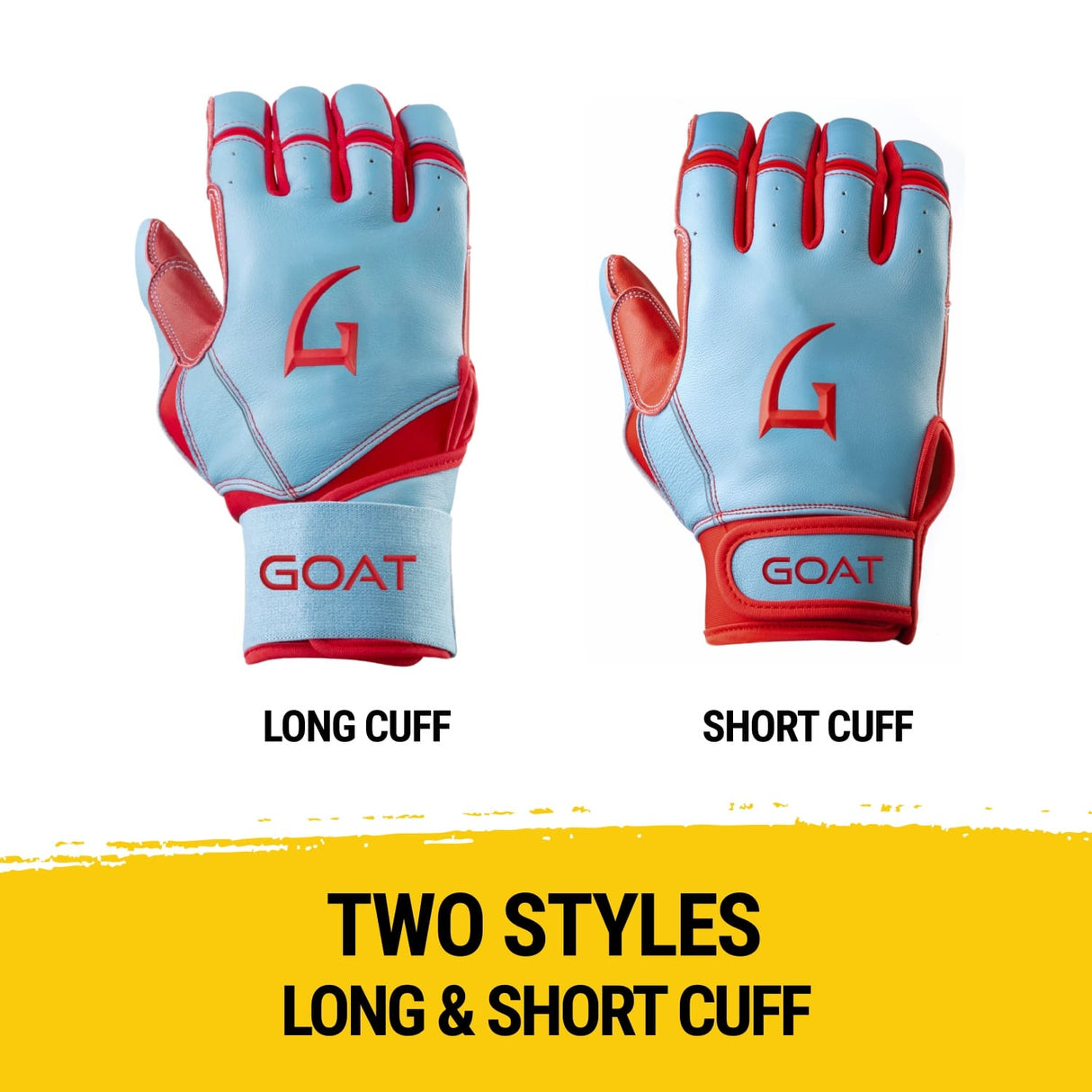 Legacy Series Short Cuff Electric Blue and Red Batting Gloves