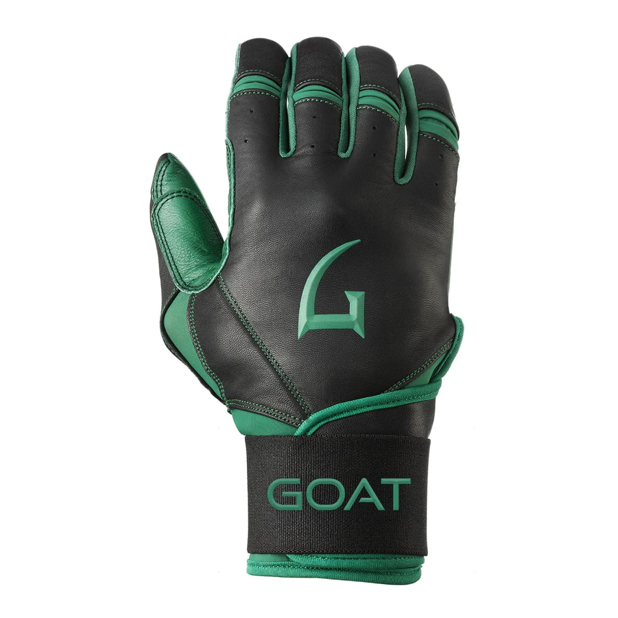 Origin Series Long Cuff Black and Green Batting Gloves