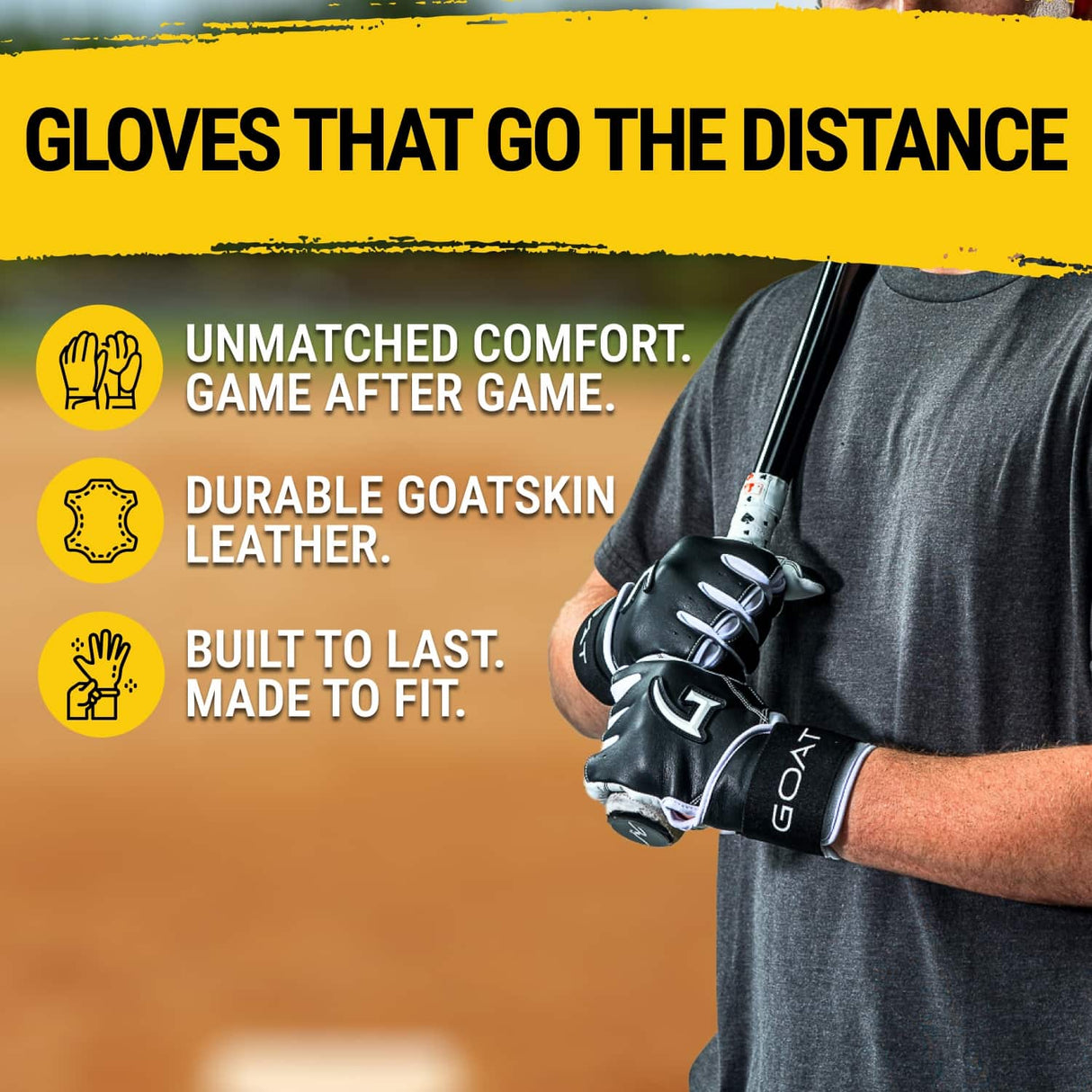 Origin Series Long Cuff Black and White Batting Gloves