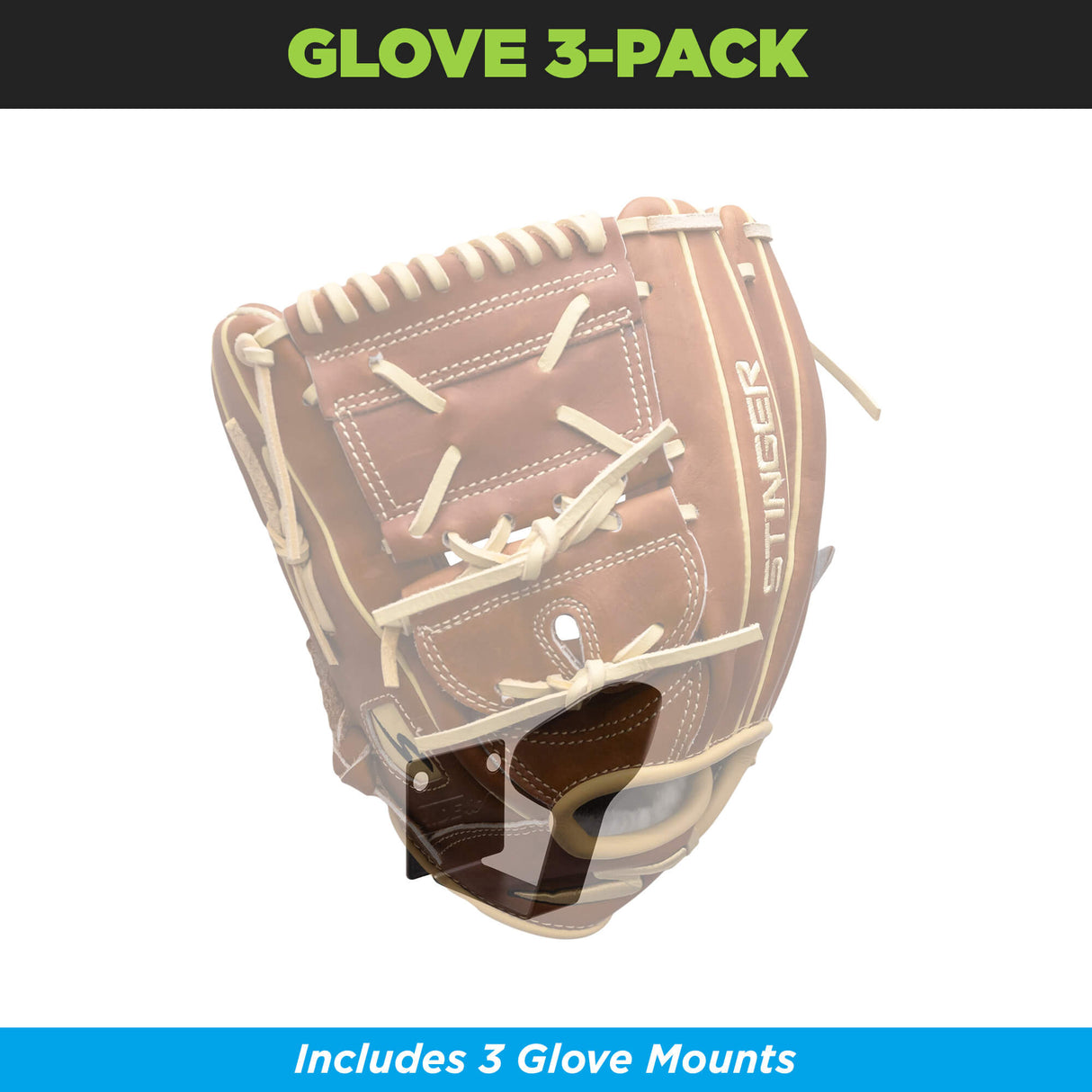 HIDEit Glove | Universal Baseball Glove Mount - BACKORDERED UNTIL 11/12. ORDER WILL SHIP ONCE ALL ITEMS ARE IN STOCK.
