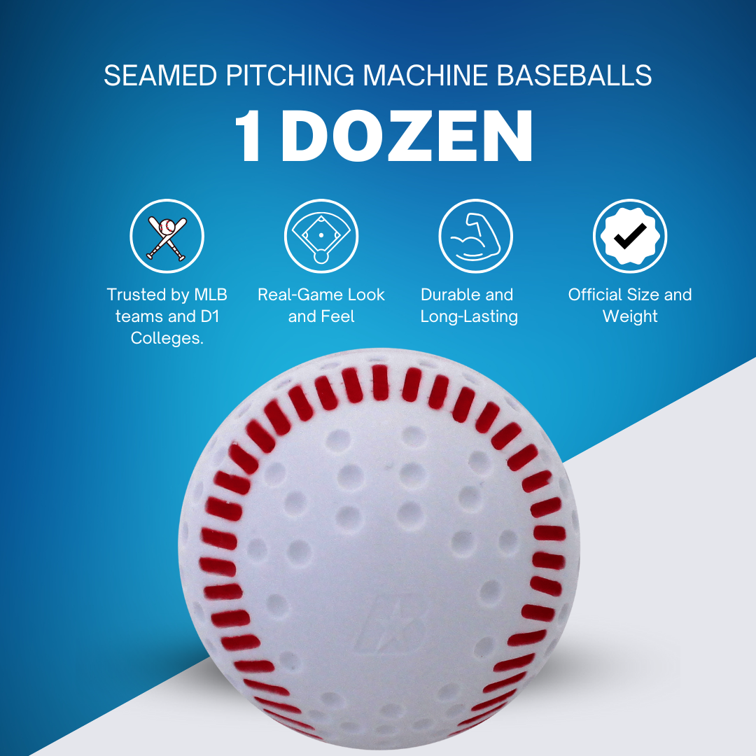 Train your eye to see different pitches with patented seams that won't wear off with use. Practice batting indoors or outdoors. Sold by the dozen. Details Page