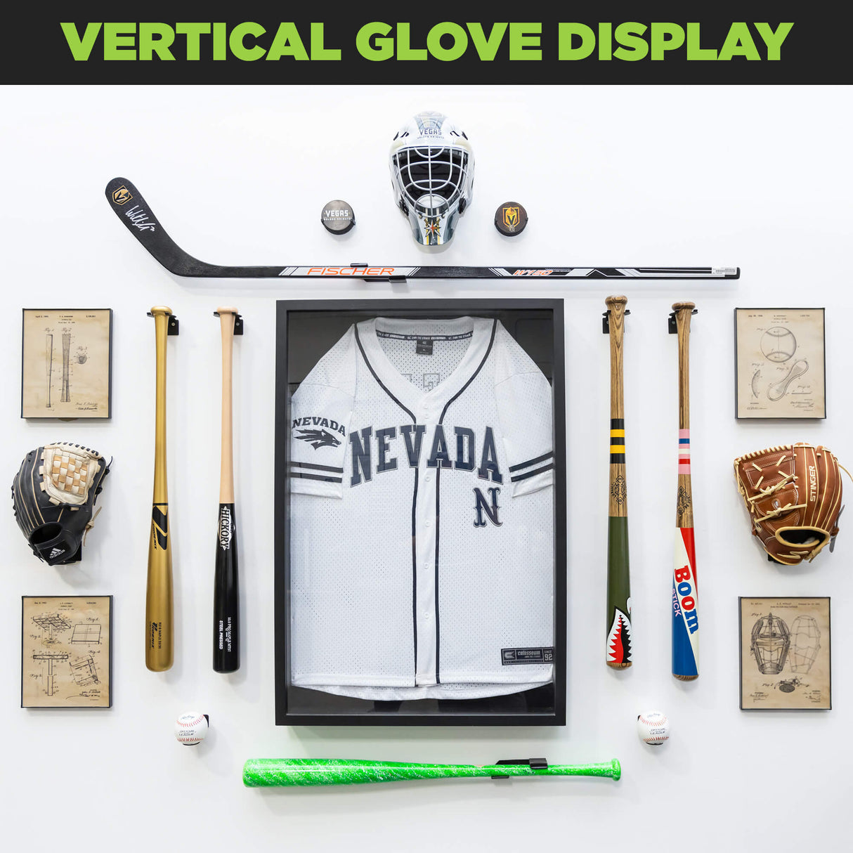 HIDEit Glove | Universal Baseball Glove Mount - BACKORDERED UNTIL 11/12. ORDER WILL SHIP ONCE ALL ITEMS ARE IN STOCK.