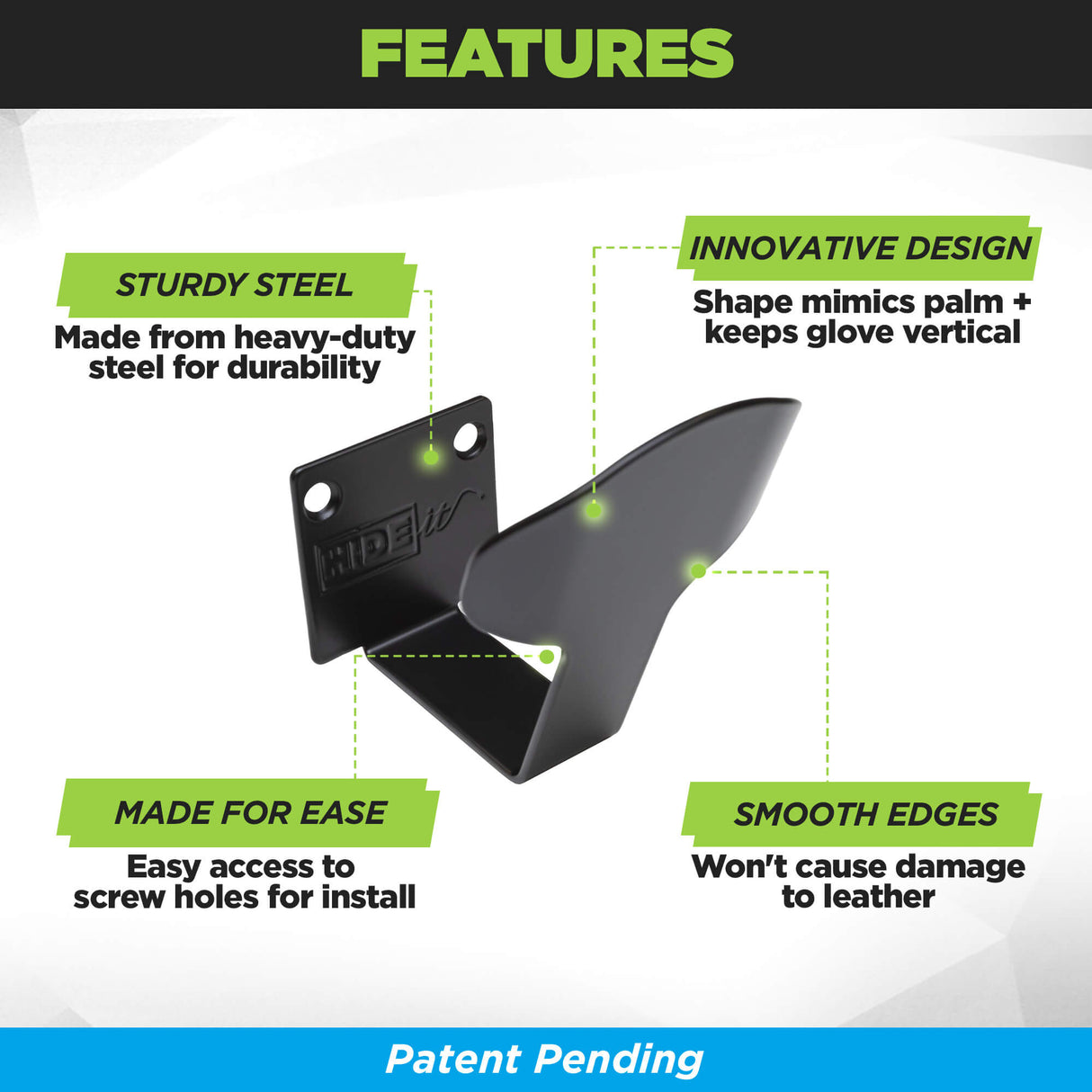 HIDEit Glove | Universal Baseball Glove Mount - BACKORDERED UNTIL 11/12. ORDER WILL SHIP ONCE ALL ITEMS ARE IN STOCK.