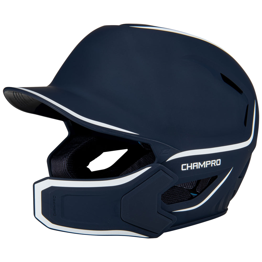 Batting Helmet with Jaw Guard - Two Tone Matte
