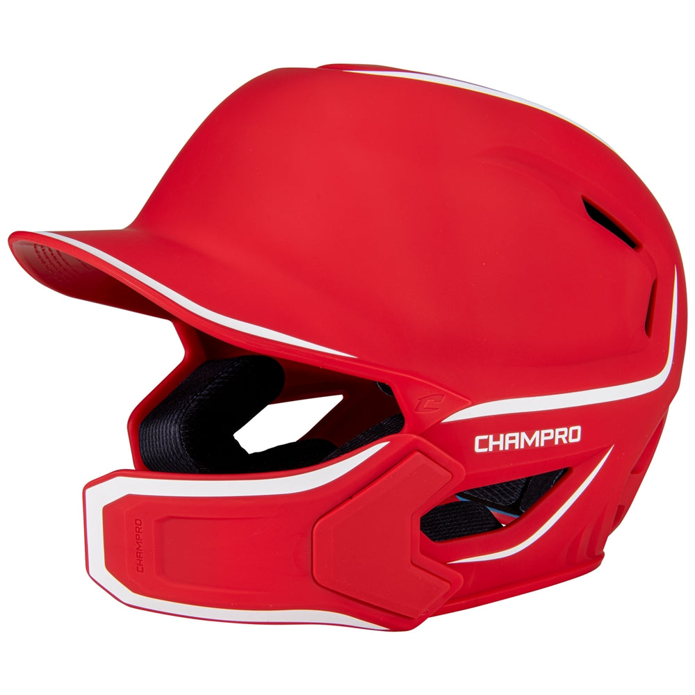 Batting Helmet with Jaw Guard - Two Tone Matte