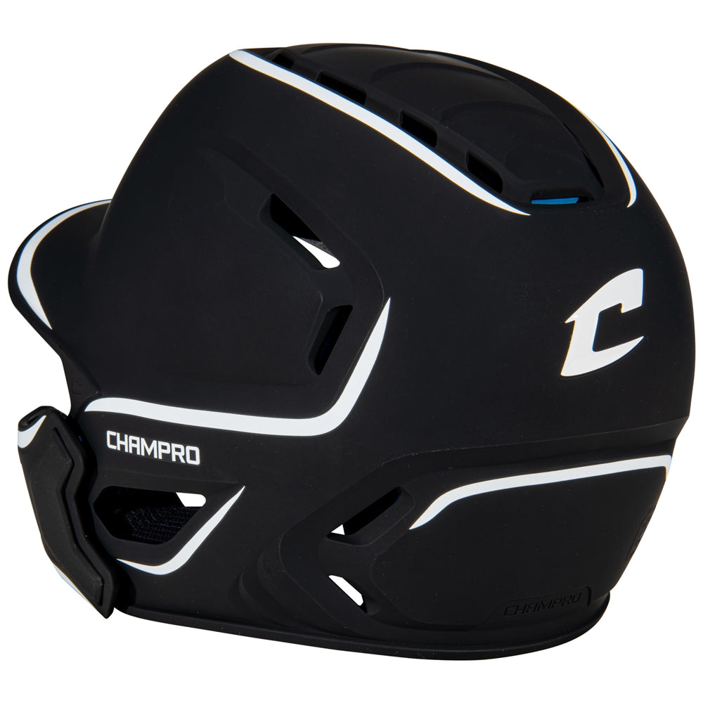 Batting Helmet with Jaw Guard - Two Tone Matte