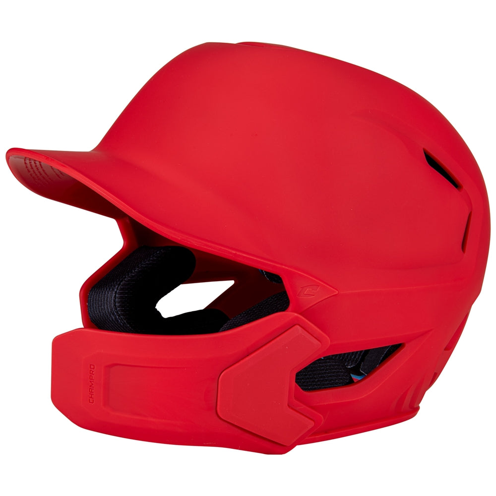 Batting Helmet with Jaw Guard - Matte