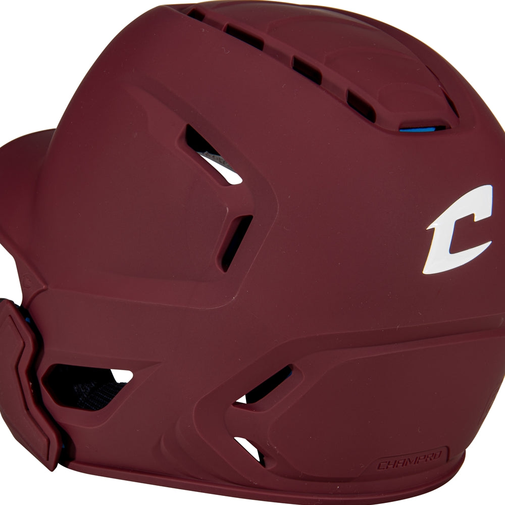 Batting Helmet with Jaw Guard - Matte