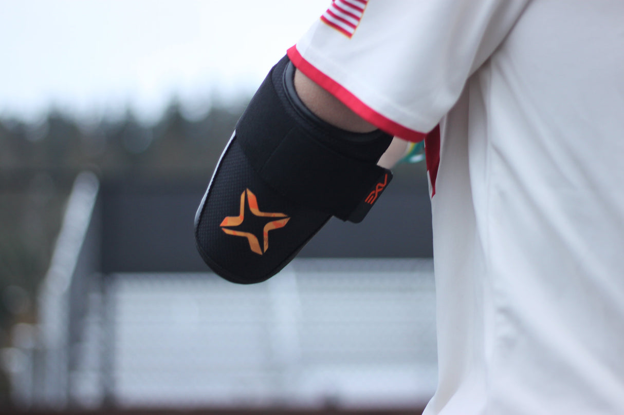 Axe Armor Elbow Guards - Magma Orange
