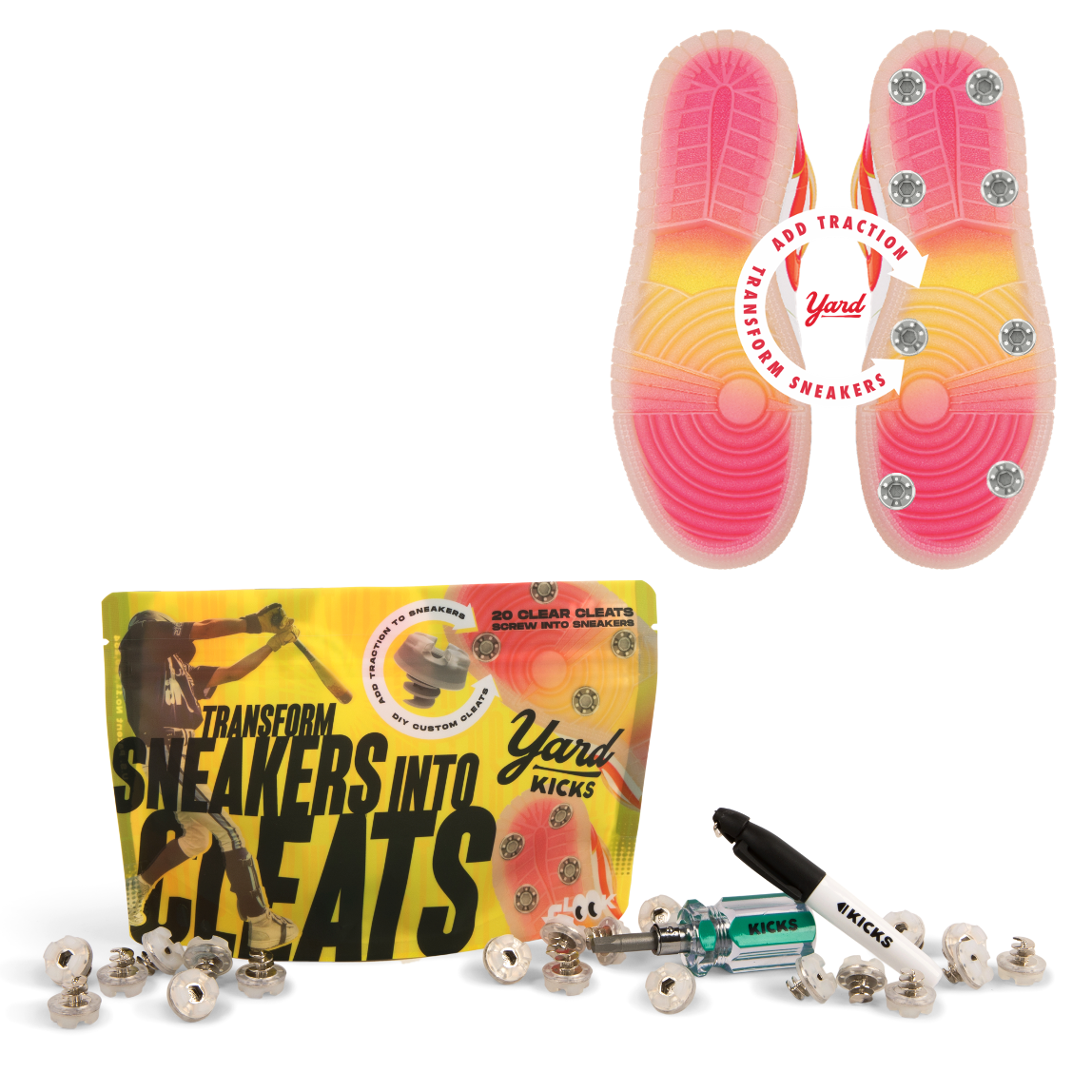 YARDKICKS® Baseball Cleat Traction Kit Version 3 MOLDED