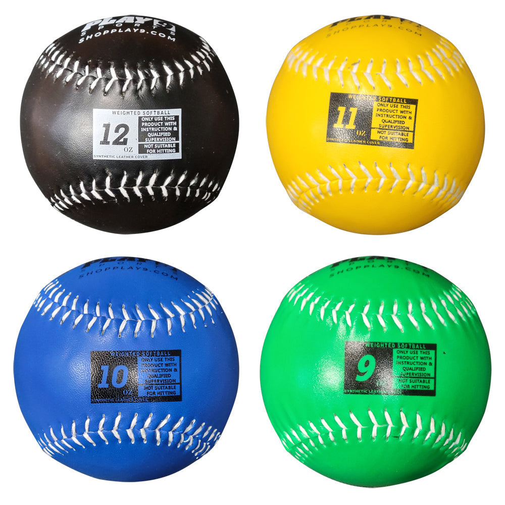 12" Softball Leather Weighted Balls