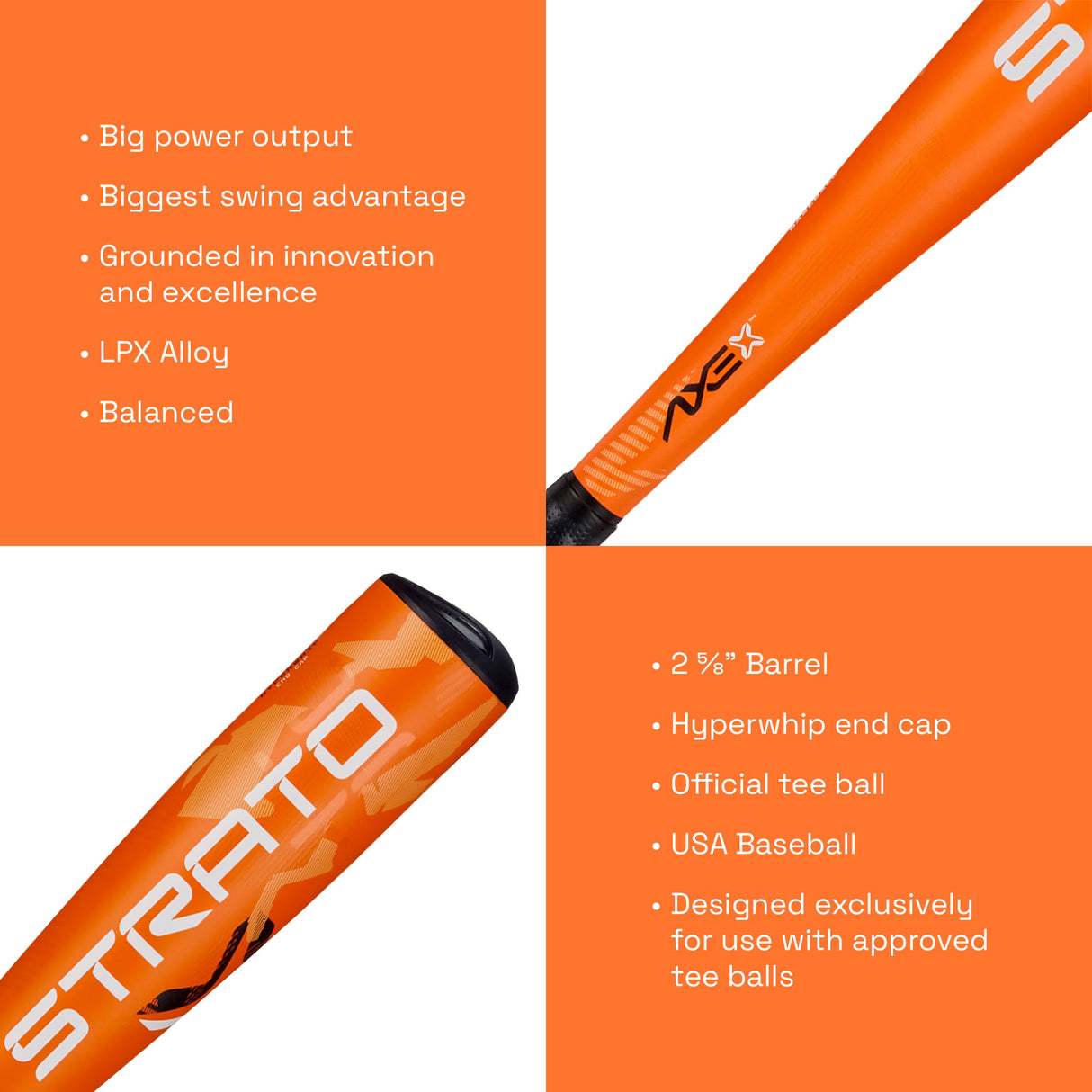 Axe Strato USA Tee Ball Bat -11 (Use w/ Tee Balls Only)