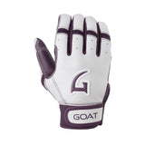 Origin Series Short Cuff White and Purple Batting Gloves