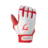 Origin Series Short Cuff White and Red Batting Gloves