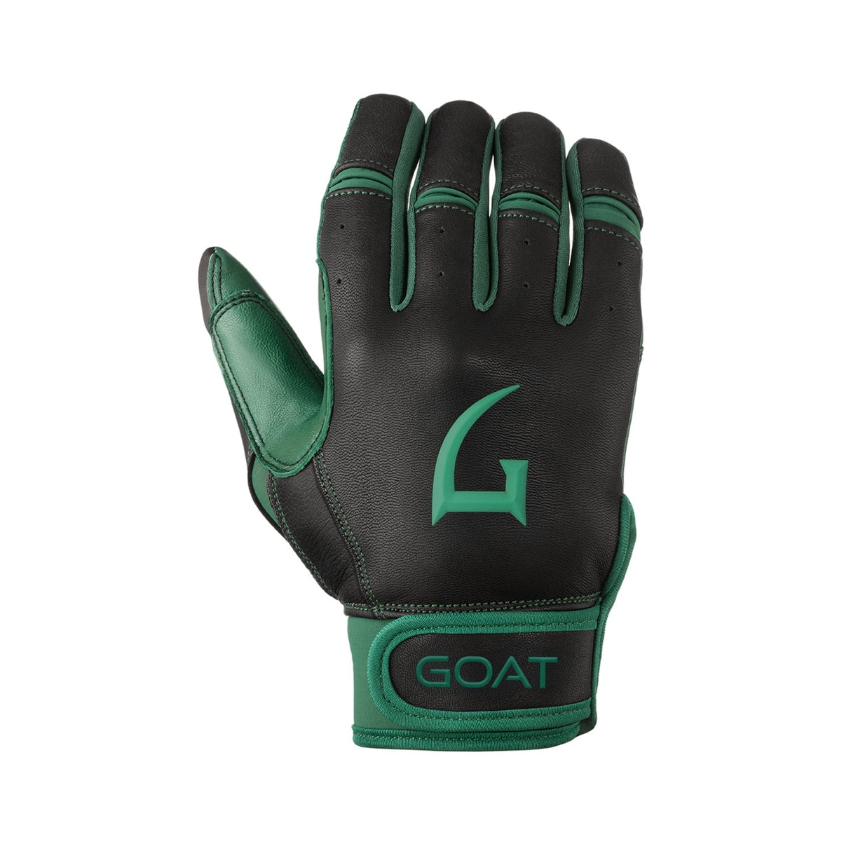 Origin Series Short Cuff Black and Green Batting Gloves