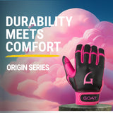 Origin Series Short Cuff Black and Pink Batting Gloves