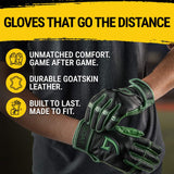 Origin Series Short Cuff Black and Green Batting Gloves