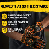 Origin Series Short Cuff Black and Orange Batting Gloves