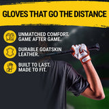 Origin Series Short Cuff White and Red Batting Gloves