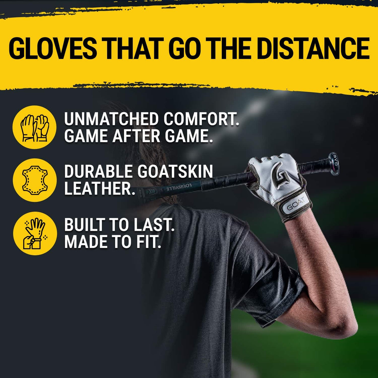 Origin Series Short Cuff White and Black Batting Gloves