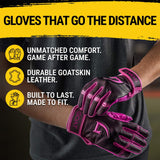 Origin Series Short Cuff Black and Pink Batting Gloves