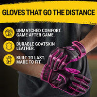 Origin Series Short Cuff Black and Pink Batting Gloves