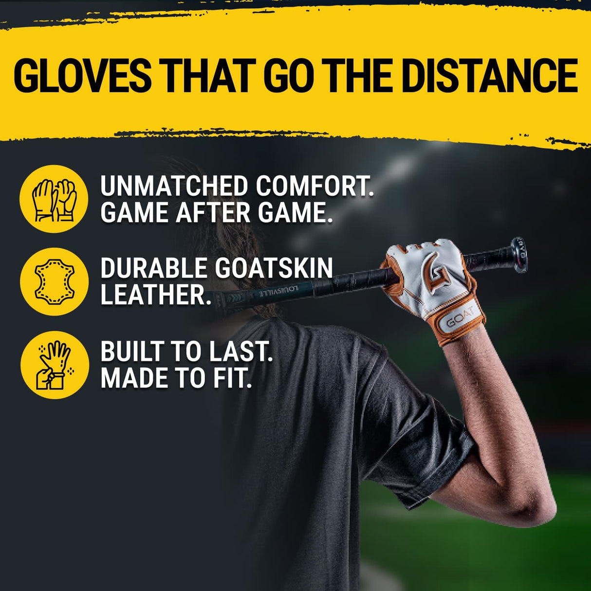 Origin Series Short Cuff White and Orange Batting Gloves