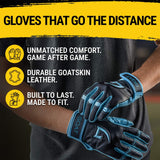 Origin Series Short Cuff Black and Electric Blue Batting Gloves
