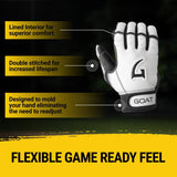 Origin Series Short Cuff White and Black Batting Gloves