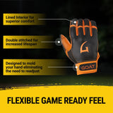 Origin Series Short Cuff Black and Orange Batting Gloves