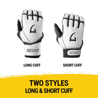 Origin Series Long Cuff White and Black Batting Gloves