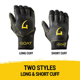 Legacy Series Short Cuff Black and Yellow Batting Gloves