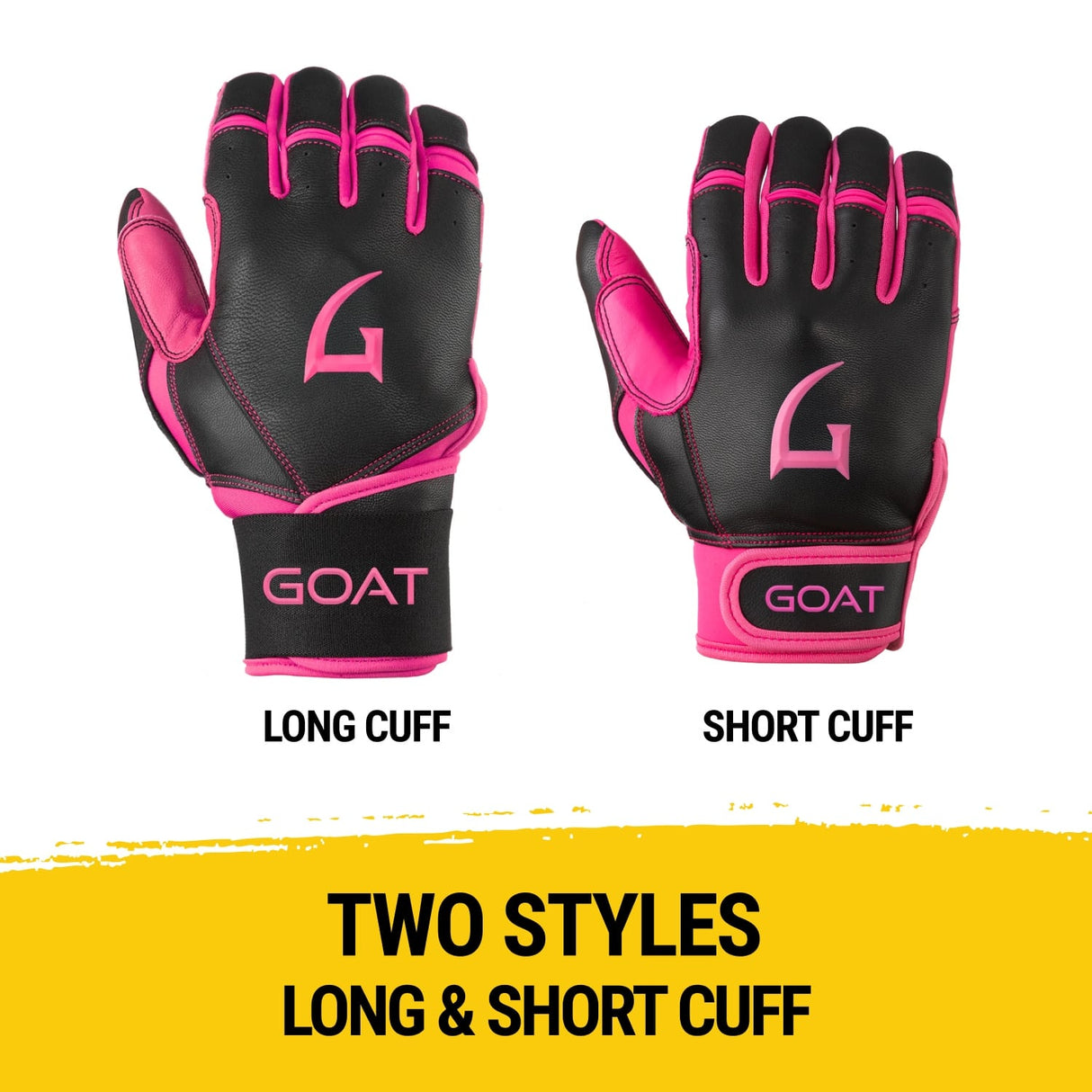 Origin Series Short Cuff Black and Pink Batting Gloves