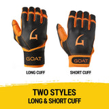 Origin Series Short Cuff Black and Orange Batting Gloves