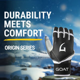 Origin Series Long Cuff Black and White Batting Gloves