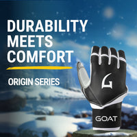 Origin Series Long Cuff Black and White Batting Gloves