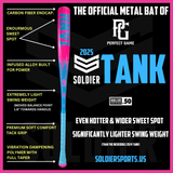 2025 Soldier Tank BBCOR bat, the official metal bat of Perfect Game