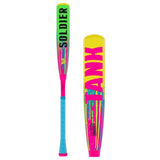 Soldier tank USSSA Bat - green, yellow, blue, and pink