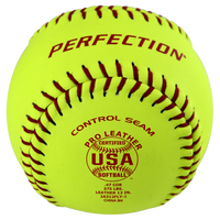 Top-of-the-line game softball with a specially designed leather cover for better feel and grip. Raised seams give the pitcher maximum control. Poly core center.