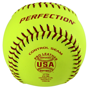 Top-of-the-line game softball with a specially designed leather cover for better feel and grip. Raised seams give the pitcher maximum control. Poly core center.