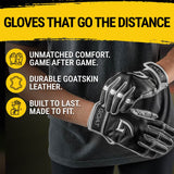 Origin Series Short Cuff Black and White Batting Gloves