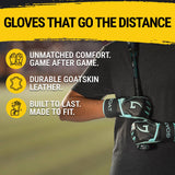 Origin Series Long Cuff Black and Mint Batting Gloves