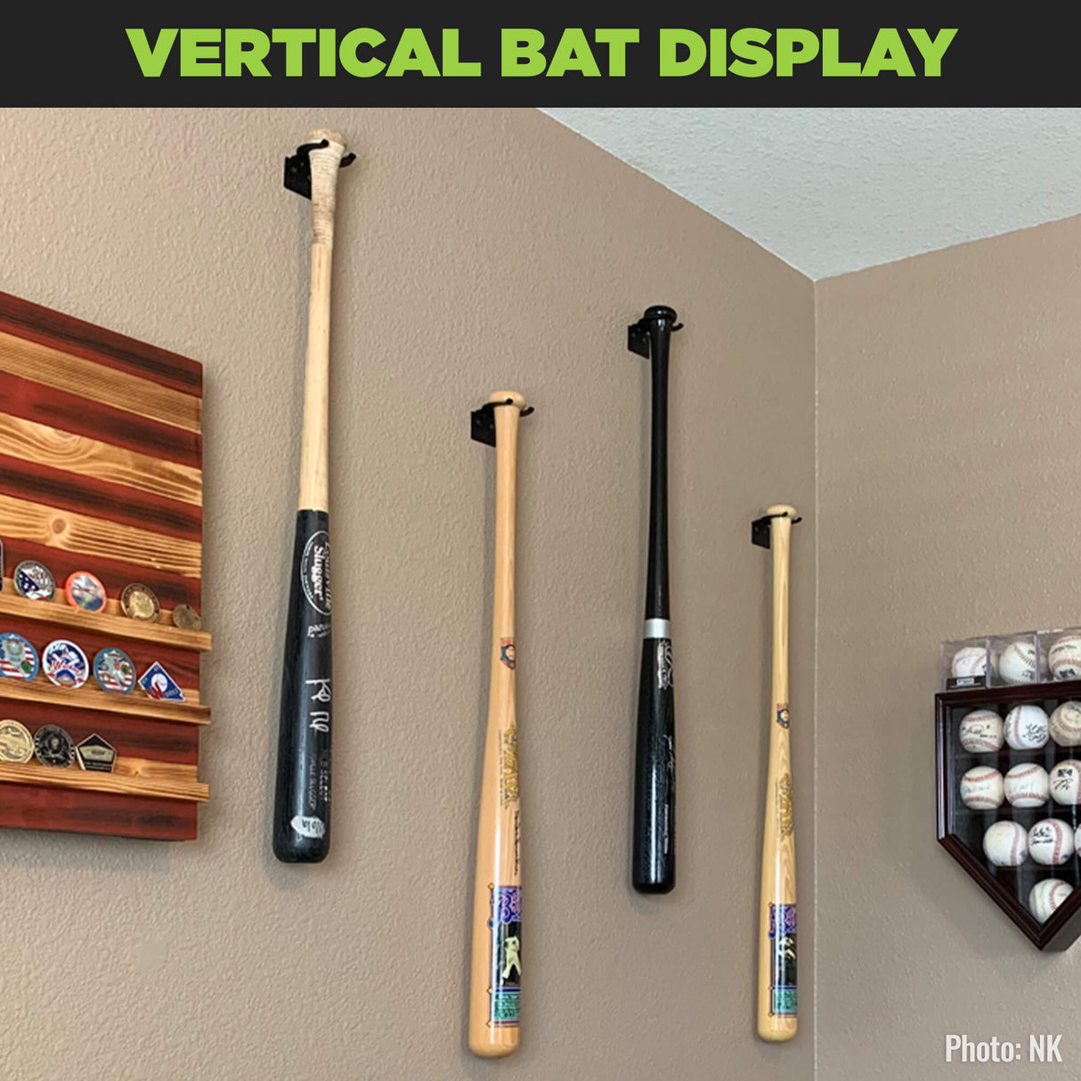 HIDEit VBat | Vertical Baseball Bat Mount