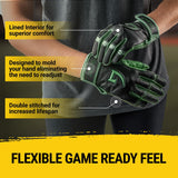 Origin Series Long Cuff Black and Green Batting Gloves