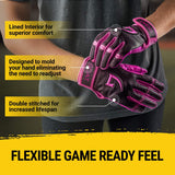 Origin Series Long Cuff Black and Pink Batting Gloves