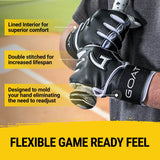 Origin Series Long Cuff Black and White Batting Gloves