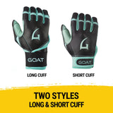 Origin Series Long Cuff Black and Mint Batting Gloves