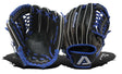 Akadema Torino fielder's mitt in black with blue laces