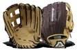 Akadema Steerhide fielder's mitt in beige and brown